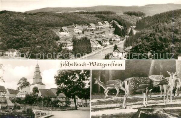 Fischelbach Landschaftspanorama Ortsmotiv mit Kirch
