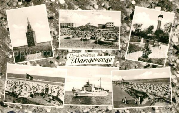 Wangerooge Nordseebad Westturm Strand Leuchtturm Fähre