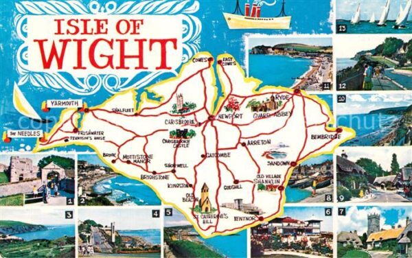 Isle of Wight UK Map of the Island