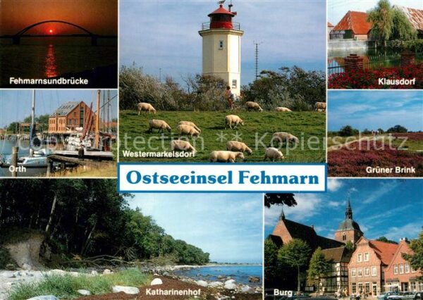 Fehmarn Fehmarnsundbrücke Sonnenuntergang Leuch
