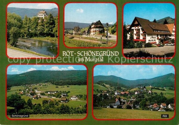 Roet Baiersbronn Panorama Partie am Fluss Eisenbahn Hote