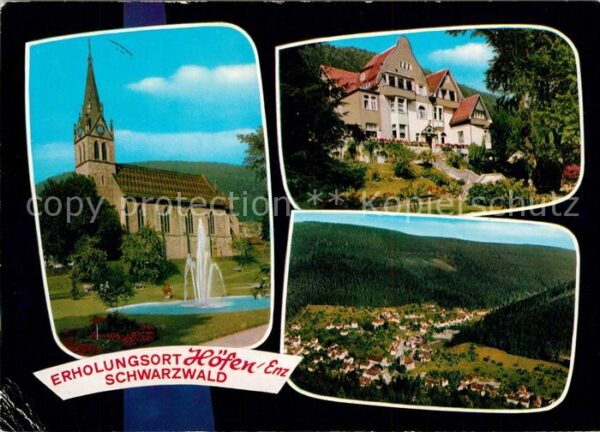 Hoefen Enz Kirche Hotel Schwarzwald Fliegeraufnahm