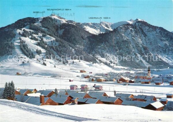 Tannheim Tirol Winterpanorama gegen Neunerköpfle Allgä