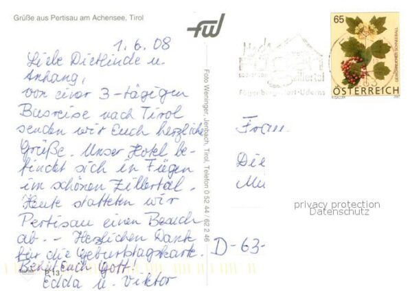 Pertisau Achensee Bergbahn Alpenpanorama Haus mit Blumens – Bild 2