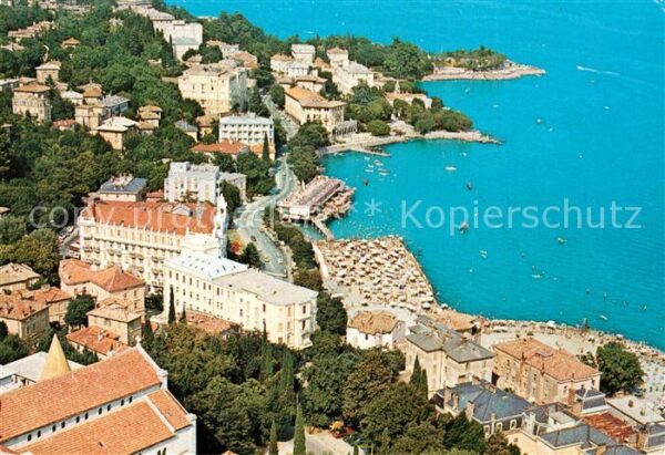 Opatija Abbazia Bucht Strand Küste Fliegeraufnahme