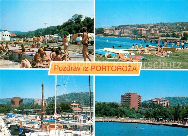 Portoroz Yachthafen Badestrand Campingplatz Hote