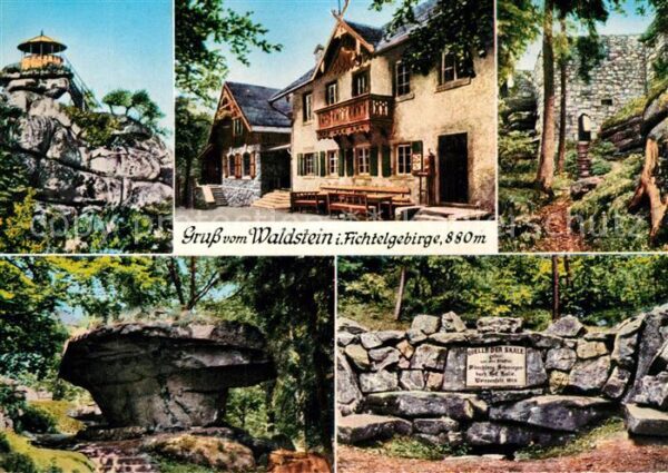 Waldstein Fichtelgebirge Aussichtspunkt Felsen Saale Quelle Ruin