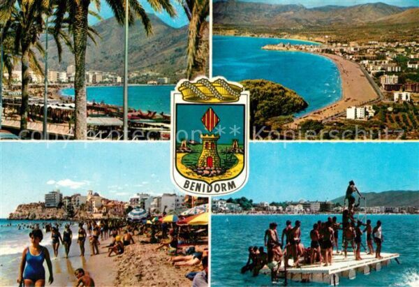 Benidorm Küstenpanorama Strand Badespass im Meer