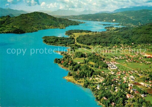 Krumpendorf Woerthersee Alpenseebad Fliegeraufnahme