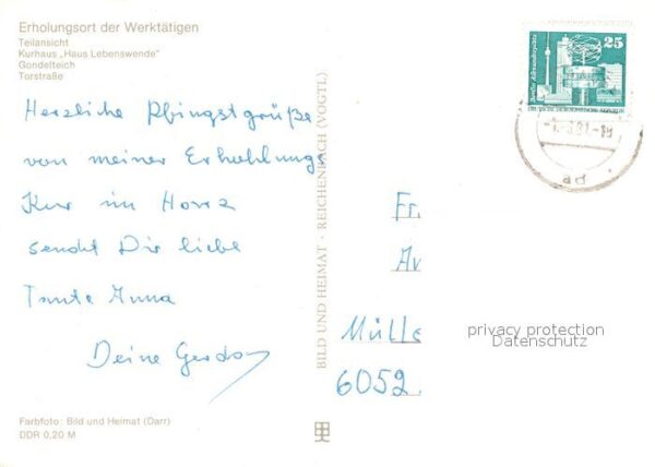 Neustadt Harz Teilansicht Luftkurort Kurhaus Haus Leb – Bild 2