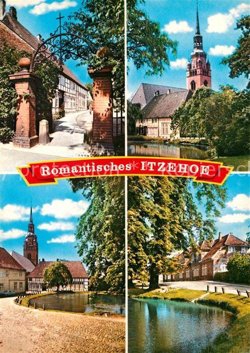 Itzehoe Historische Gebäude Kirche Partie am Wa