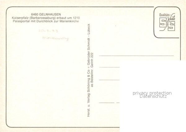 Gelnhausen Kaiserpfalz Barbarossaburg 13. Jhdt. Pa – Bild 2