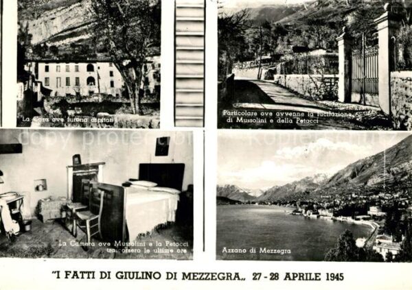 Azzano di Mezzegra La Casa ove furono ospitati Camera di M
