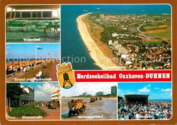 Duhnen Nordsee Fliegeraufnahme Wellenbad Strand Promen