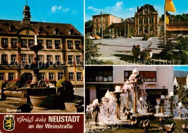 Neustadt Weinstrasse Rathaus Bahnhofsplatz Elwedritsche Brun