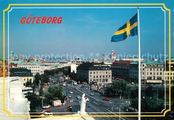 Goeteborg Kungsportsplatsen Schwedische Flagge