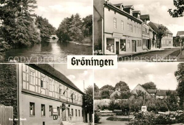 Groeningen Oschersleben Bode Strasse der Freundschaft Park Rat