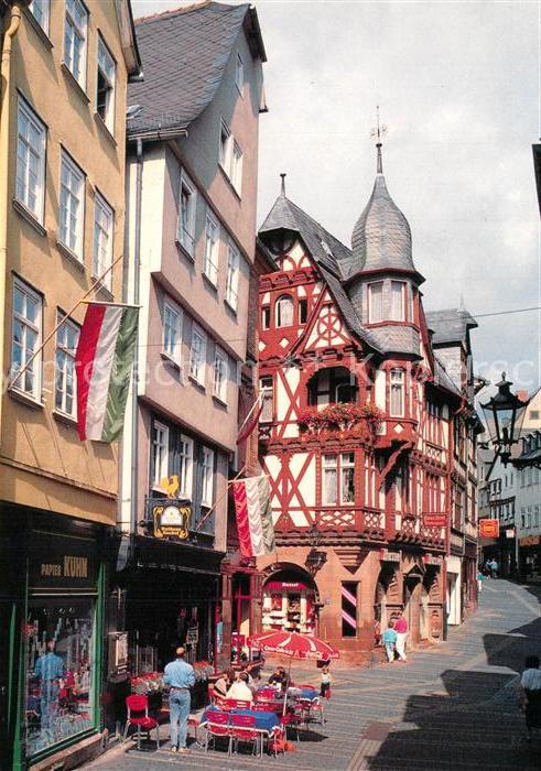 Marburg Lahn Wettergasse Altstadt Strassencafe Fachw