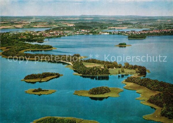 Ploen See Blick über Prinzeninsel auf die Stadt N