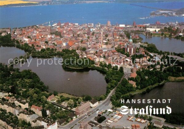Stralsund Mecklenburg Vorpommern Hansestadt Altstadt Zentrum Fliegeraufn