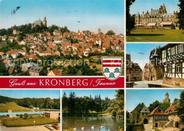 Kronberg Taunus Stadtpanorama Altstadt Burg Schloss Fac