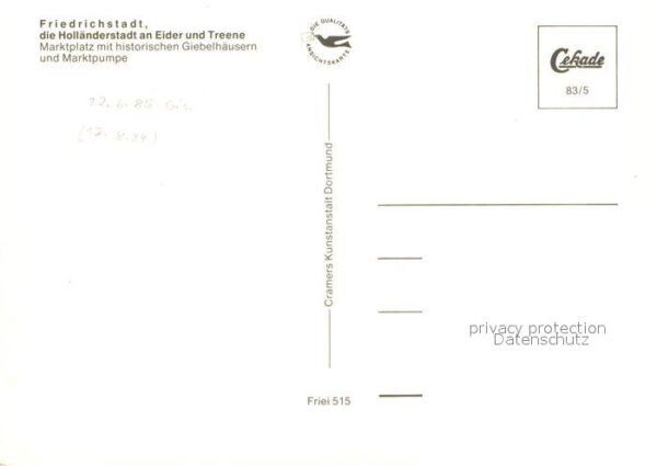 Friedrichstadt Eider Marktplatz Giebelhäuser Marktpumpe – Bild 2