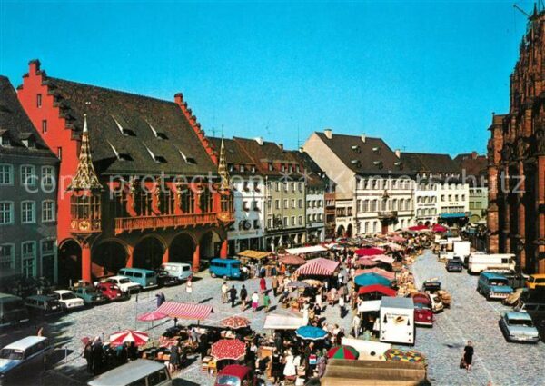 Freiburg Breisgau Markt Münsterplatz Kaufhaus