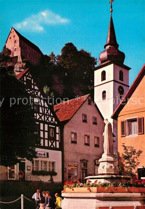 Pottenstein Oberfranken Kirche Denkmal Fachwerkhäuser