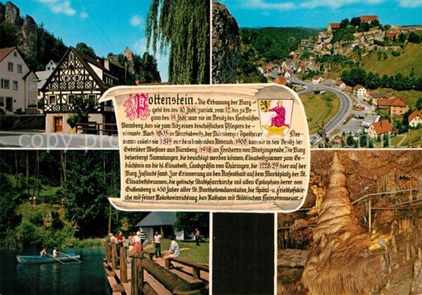 Pottenstein Oberfranken Tropfsteinhöhle See Fachwerkhaus Panora