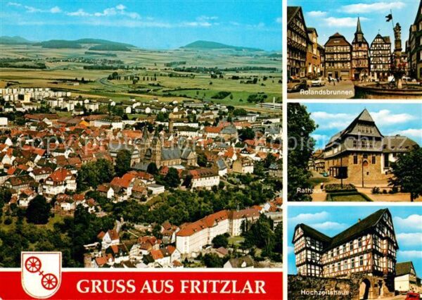 Fritzlar Panorama Rolandsbrunnen Rathaus Hochzei