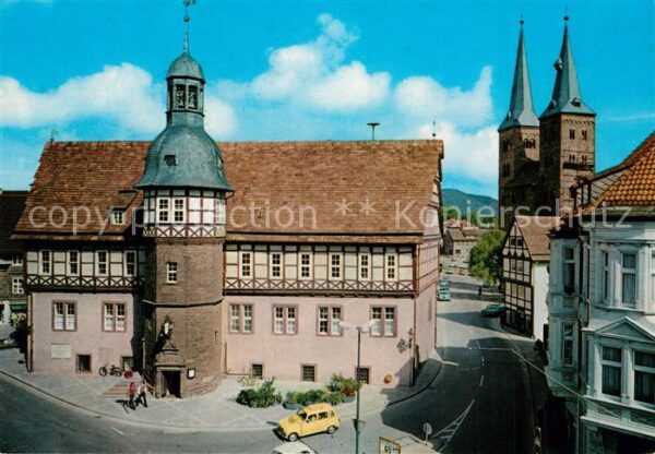Hoexter Weser Rathaus Kiliani Kirche Fachwerk