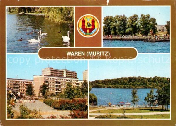 Waren Mueritz Park Schwimmbad Schwäne