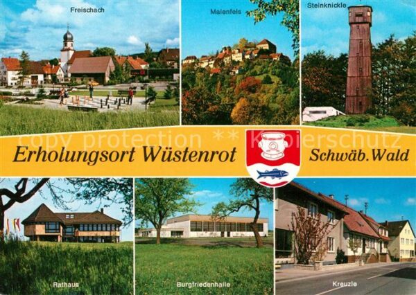 Wuestenrot Maienfels Rathaus Kreuzle Burgfriedenha