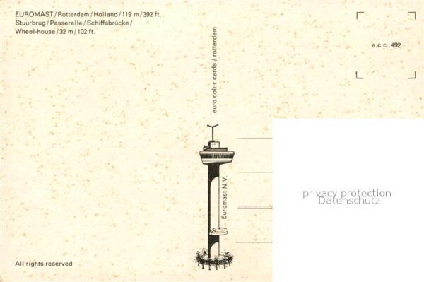 Rotterdam Euromast Schiffsbrücke Passerelle Whee – Bild 2