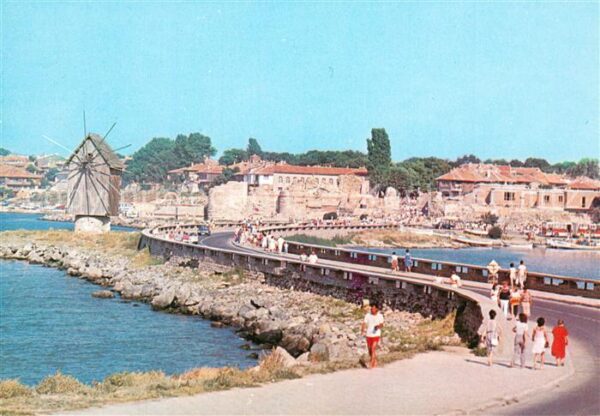 Nessebyr Nessebar Nessebre Mühle Brücke Stadtansicht