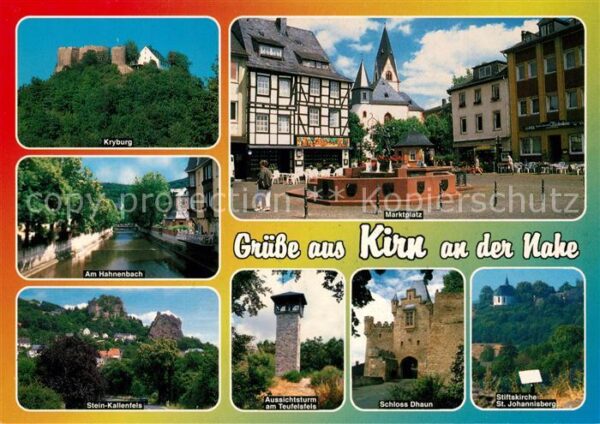 Kirn Nahe Schloss Dhaun Marktplatz Kryburg Aussic
