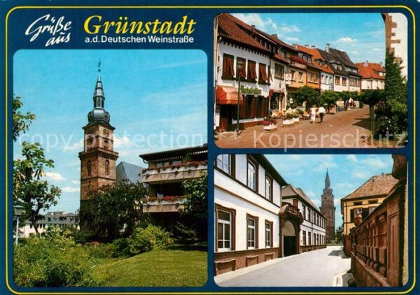 Gruenstadt Kirche Stadtansicht