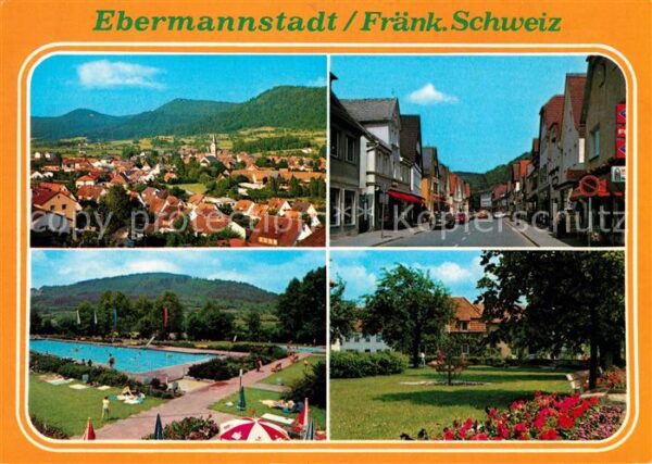 Ebermannstadt Panorama Schwimmbad Park Ortsansicht