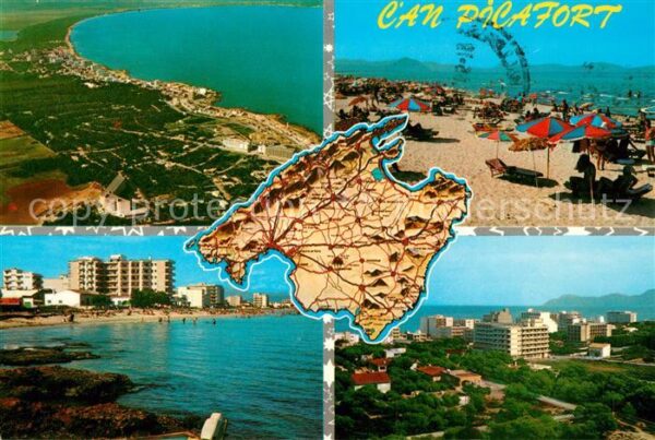 Can Picafort Mallorca Fliegeraufnahme Strand Hotelanlagen