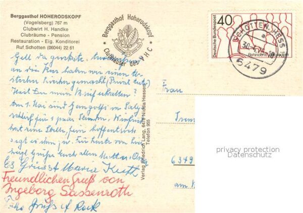 Schotten Hessen Berggasthof Hoherodskopf – Bild 2