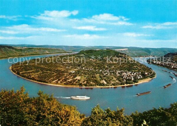 Boppard Rhein Fliegeraufnahme Große Rheinschleife