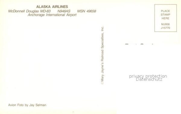 Flugzeuge Zivil Alaska Airlines McDonnell Douglas MD-83 – Bild 2