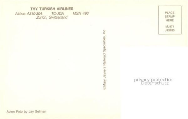 Flugzeuge Zivil THY Turkish Airlines Airbus A310-304 TC – Bild 2
