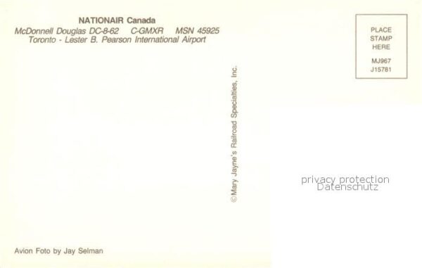 Flugzeuge Zivil Nationair Canada McDonnell Douglas DC-8 – Bild 2