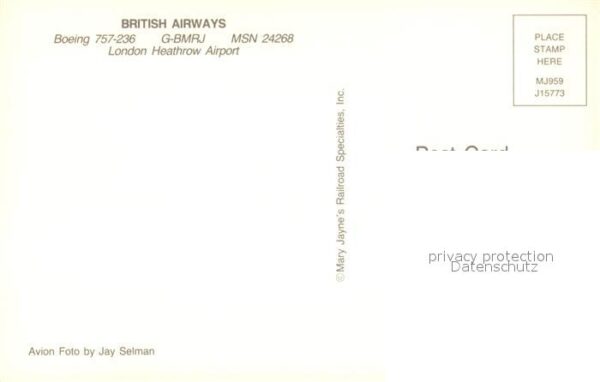 Flugzeuge Zivil British Airways Boeing 757-236 G-BMRJ M – Bild 2