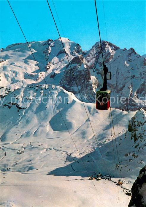 Seilbahn Funivia Passo Pordoi Marmolada Dolomiti