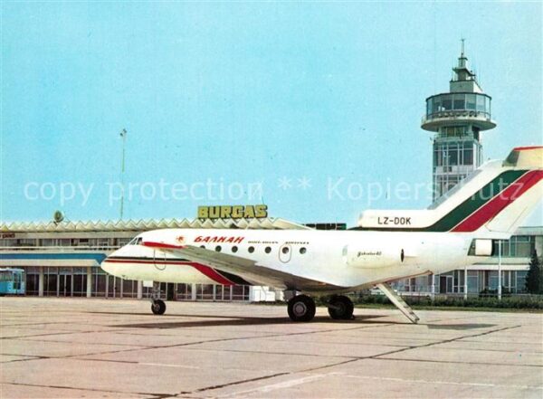 Flugzeuge Zivil Balkan Airport Burgas Yak-40 LZ-DOK