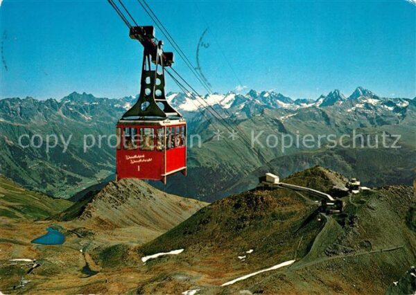 Seilbahn Weissfluhgipfel Parsenn Silvrettagruppe
