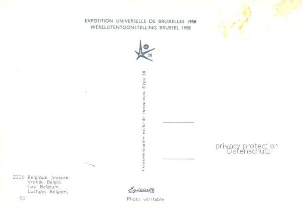 Exposition Universelle Bruxelles 1958 Belgique Joyeuse – Bild 2