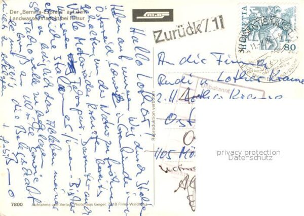 Eisenbahn Bernina-Express Landwasser-Viadukt Fili – Bild 2